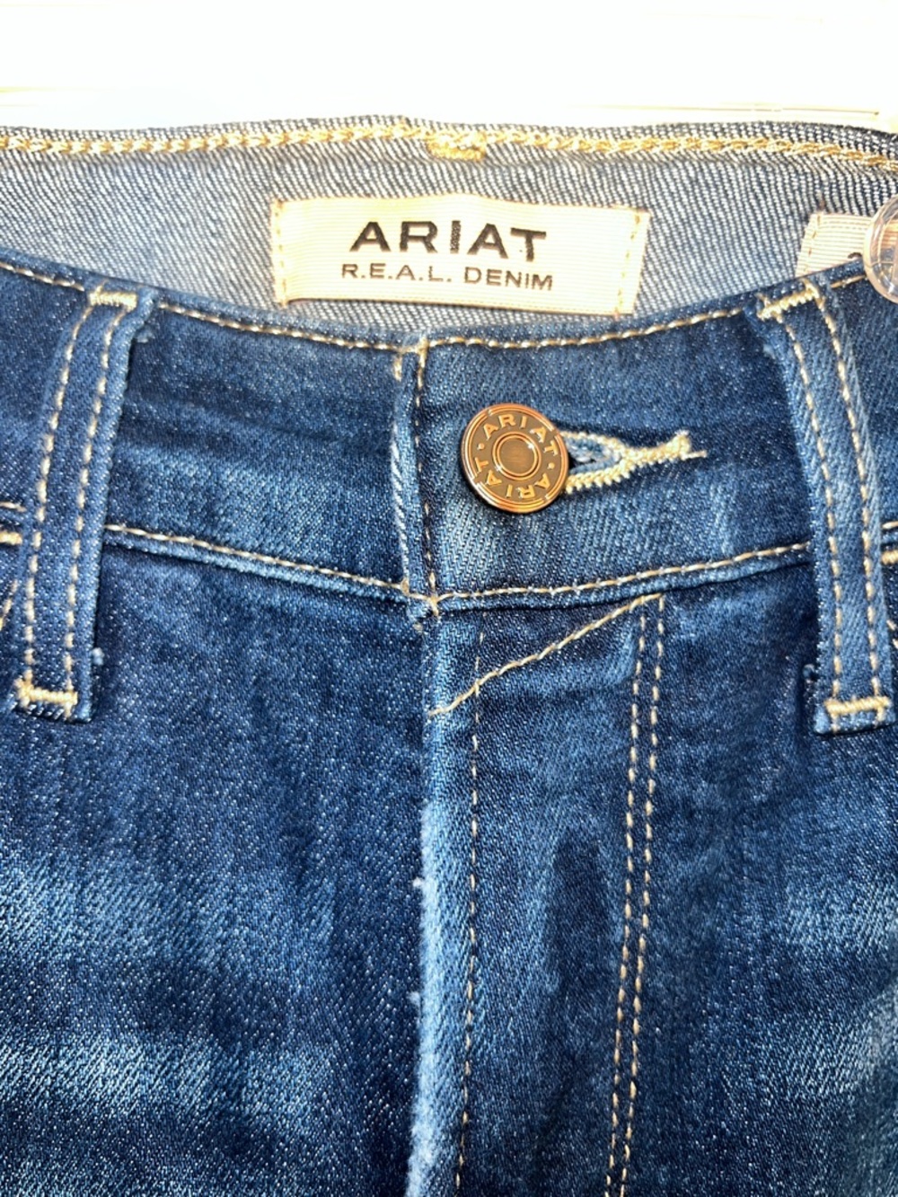 Ariat Ultra High Rise Wide Leg Denim Blue Jeans. Size 25R. - Picture 2 of 7